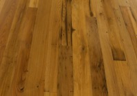 Chestnut flooring, remilled from barn timbers.