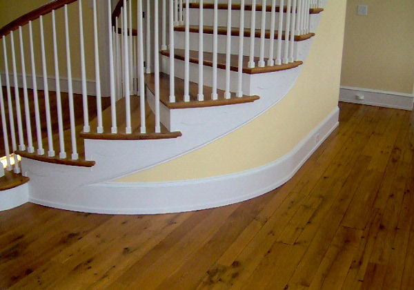 White Oak flooring, remilled from log house and barn timbers.