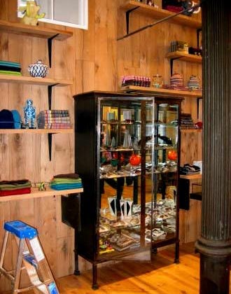 White Oak flooring and wall boards. Picture form Paul Smith's N.Y. Soho store.